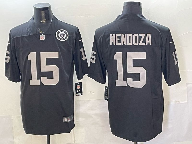 Men 2026 Oakland Raiders #15 Mendoza Black Nike Limited NFL Jersey 04->oakland raiders->NFL Jersey